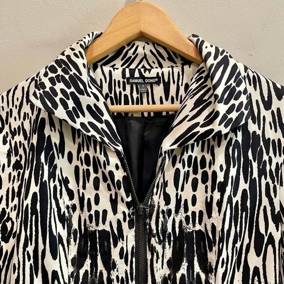 Samuel Dong Women’s Animal Print Tie Front Jacket - Size: Small - Picture 5 of 9